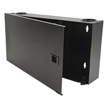 Caja de Fibra Óptica / Montaje en Pared / Acceso Fijo / 4 Aberturas / 18 Gauge / 96 Fibras / 18' x 9.2' x 3.5'