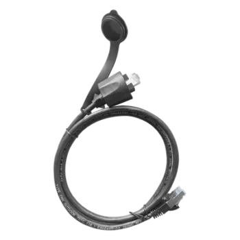 Cable de Parcheo Industrial Cat6 Blindado (FTP) con protección contra agua (IP67) en un extremo, 1 metro