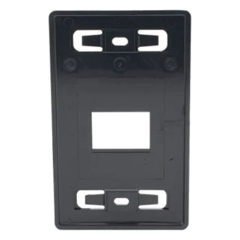 Placa de Pared Modular / 2 Salidas / Compatible Z-MAX Blindados / Montaje Frontal-Trasero / Color Negro