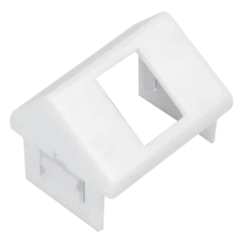 Adaptador para Placa de Pared / 1 Salida / Diseño Angulado / Color Blanco / Compatibilidad TERA y UTP MAX