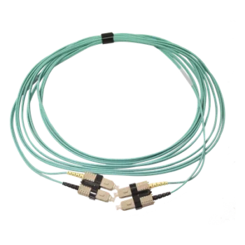 Jumper de Fibra Óptica Multimodo 50/125 OM3 / SC-SC Duplex / OFNR / Aqua / 5 m (16.40 ft)