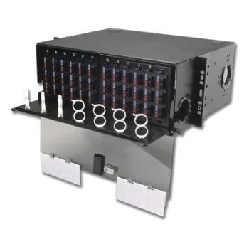 Panel de Conexión de Fibra Óptica (RIC3) Para Rack de 19in, Acepta 12 Placas Quick Pack, Hasta 288 Fibras, 4 UR
