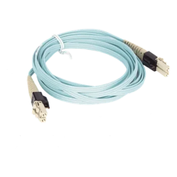 Jumper PViQ de Fibra Óptica Multimodo 50/125 OM4, LC-LC Duplex, LSZH, Color Aqua, 3 Metros
