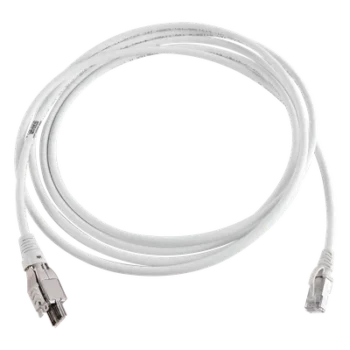 Patch Cord TERA Cat6A 1/10G Ethernet, de 4 pares y conector modular, LS0H, Color Marfil, 2m
