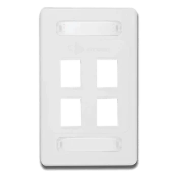 Placa de Pared Modular 10G MAX de 4 Salidas, Color Blanco