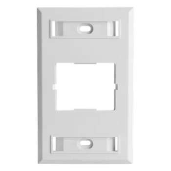 Placa de Pared CT, Para un Acoplador, Color Blanco, Versión Bulk (Sin Empaque Individual)