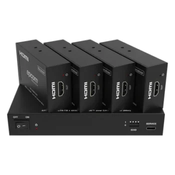 Splitter Extensor HDMI 1x4 / 4K@60Hz / Transmisión 60 m (196.9 ft) / Cable Cat6 / EDID / HDCP 2.2 / Salida Loop