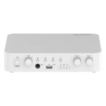 Amplificador de Audio IP / 80 W / 2 Zonas 40 W / 100V/70V / Bluetooth / USB / RCA / Micrófono / Spotify / Control Web