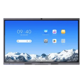 Pantalla Interactiva Touch / 65 Pulgadas / 4K UHD / 50 Puntos Táctiles / Android 14 Certificado EDLA / Cámara Web 8 MP / Audio 55 W / Wi-Fi / NFC / 128 GB Almacenamiento