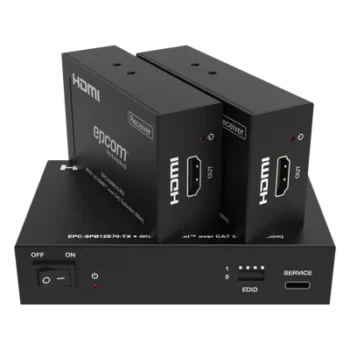 Splitter HDMI / 1x2 / 4K@60Hz a 60 m (197 ft) / 4K@30Hz a 70 m (230 ft) / Extensión Cat6 / Salida Loop / EDID / HDCP 2.2 / PoC