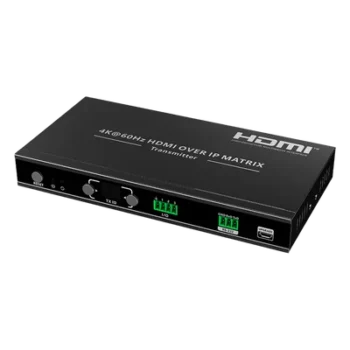 Extensor HDMI sobre IP / Transmisor / 4K@60Hz / 120 m (394 ft) / HDMI 2.0 / HDCP 2.2 / PoE / RS-232 / IR Bidireccional / Multicast
