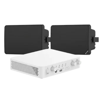 Kit de Audio IP / Amplificador 80W / 2 Altavoces de Pared / 2 Zonas 40W / Bluetooth / 70V/100V