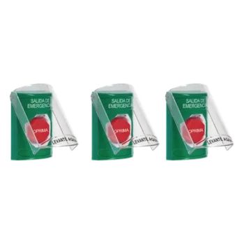 Botones de Emergencia / 3 Métodos de Activación / 3 Mensajes Configurables / Iluminación RGB / Contactos Forma C 10A / IP Compacto