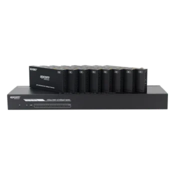 Splitter y Extensor de Video HDBaseT / 1x8 / 4K@60Hz 4:4:4 / 120 m (393.7 ft) en 4K / 150 m (492.1 ft) en 1080p / 18 Gbps / HDR10+ / PoC / IR y RS-232