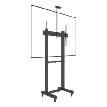 Soporte de Piso Móvil para Pantalla / 65 a 100 in / VESA 100x100 a 1000x600 / Carga 120 kg / Aluminio y Acero