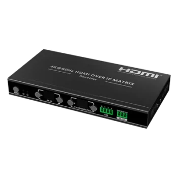 Receptor HDMI sobre IP / 4K60 Hz / 120 m / 18 Gbps / Videowall / 393 ft