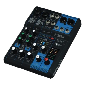 Mezcladora de Audio / 6 Canales / 2 Entradas Micrófono + 4 Entradas Línea / Efectos SPX Integrados / Phantom +48V / Chasis Metálico Compacto