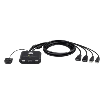 Switch KVM / 2 Puertos / HDMI FHD / USB / Cable 1.2 m (3.9 ft) / 1920x1080 @ 60Hz / HDCP 1.4