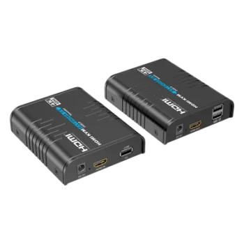 Extensor KVM HDMI / 4K 60 Hz / 120 m (393.7 ft) con CAT6 / 18 Gbps / HDCP 2.2 / Latencia 120-170 ms / IPColor Stream / Matriz 256x256