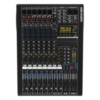 Consola de Mezcla Analógica / 8 Canales / 6 Entradas Mic/Línea / 12 Salidas / DSP 14 Efectos / Bluetooth / USB Media / Rack