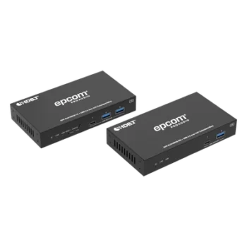 Extensor USB 3.2 Gen 1 / 100 m (328 ft) / CAT6a / 5 Gbps / 4x USB-A + 1x USB-C / PoC 24V Bidireccional / RS-232 / GPIO / API
