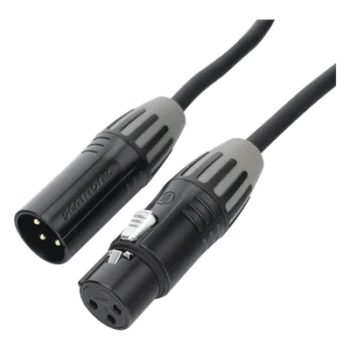 Cable XLR / 3 Polos / Conectores Macho-Hembra / Contactos Dorados 24k / Triple Blindaje / 5 m (16.4 ft) / Nylon Flexible