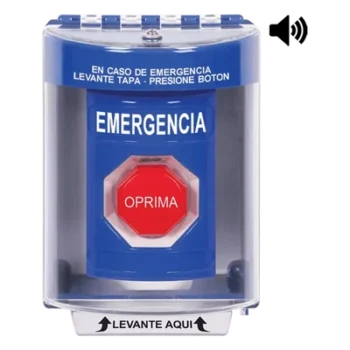 Botón Multipropósito de Emergencia / Superficie con Espaciador / 2 Relés C/NO-NC 10 A @ 250 VCA / Tapa de Policarbonato / Bocina Prealarma / ADA / -40 °C a 121 °C