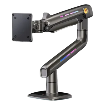 Soporte Mecánico para Monitor / 32" a 60" / Carga 2-20 kg (4.4-44 lbs) / VESA 75x75 y 100x100 mm / Iluminación RGB / Resorte de Alta Precisión / Rotación 360°