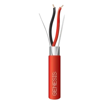 Cable de Alarma de Incendio / 2x12 AWG / Blindado / Riser FPLR / 305 m (1000 ft) / Rojo