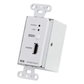 Transmisor HDMI / 4K 60Hz 4:2:0 / HDBaseT-Lite 40m / PoH / Placa de pared US / 131 pies