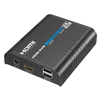 Receptor KVM HDMI / 4K 60 Hz / Extensión 120 m (393.7 ft) / 18 Gbps / IPColor Stream / USB HID / HDCP 2.2