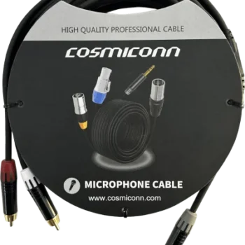 Cable Audio 3.5mm a 2 RCA / Diferenciador Blanco y Rojo / Conectores Negros / 5m (16.4 ft)