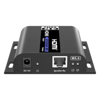 Receptor Extensor HDMI sobre IP / 4K@60Hz / Alcance 120 m (393.7 ft) / HDMI 2.0 / HDCP 2.2 / 18 Gbps / IR Bidireccional / Matriz 256x256