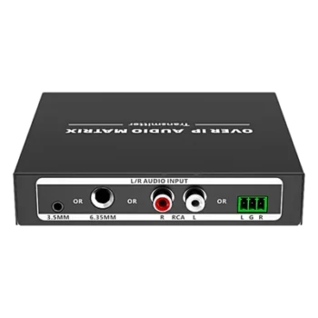 Extensor de Audio sobre IP / PCM 2.0 / Alcance 120 m (393.7 ft) / Matriz Flexible 1:1 1:N N:N / Múltiples Interfaces Analógicas / Protección ESD Nivel 2