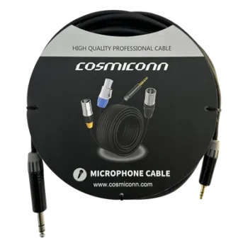 Cable de audio / 6.35mm a 3.5mm / Conectores dorados / 5m / 16.4 pies