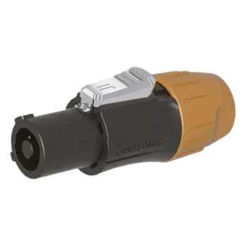 Conector PowerCom Macho / IP65 / 20 A a 250 V CA / Tres Núcleos / Bloqueo Rápido / Carcasa Amarilla