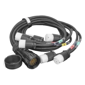 Cable de Distribución de Potencia / Socapex a 6 Tomas Edison / 20A 125V / 3 Conductores 14 AWG / Hule Flexible