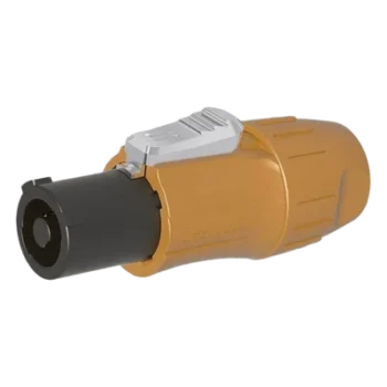 Conector PowerCom Macho / IP65 / 20 A / 250 V CA / Trifilar L-N-PE / Bloqueo Rápido