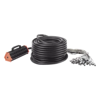 Stagebox Multipar / 32 Canales XLR Hembra + 8 Canales XLR Macho / Cable 45 m (147.6 ft) / Contactos Chapados en Oro / Carcasa Acero Inoxidable / 20 A 250 V