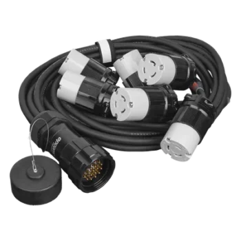 Distribuidor de Corriente / 6 Tomas NEMA L6 / 20A 250V / Derivación Frontal / Conexión a Tierra