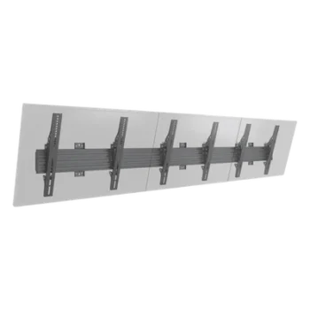 Soporte de Pared para TV / Riel Triple / Capacidad 110 lbs (50 kg) / Compatible 32"-65" / VESA 100x100-600x400 mm / Ajuste Ángulo 5°-15° / Montaje Profesional