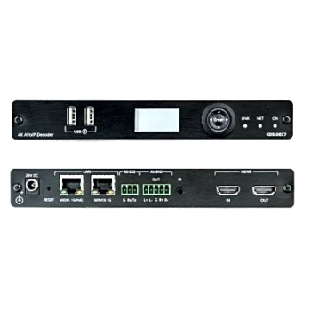 Codificador AVoIP / Entrada HDMI / 4K60 4:2:0 HDR10 / Red 1G / KVM / IR RS-232 CEC / PoE / 999 Canales / Latencia 33ms / Videowall 16x16