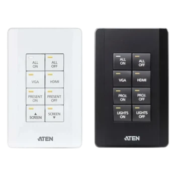 Teclado de control / 8 botones configurables / 14 combinaciones / Ethernet 10/100 / Montaje 1GANG / 4.58x2.78x1.53 in