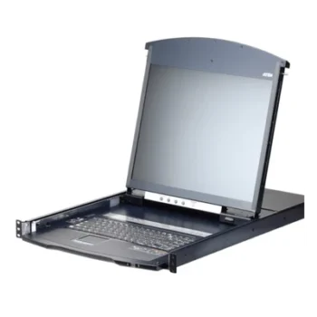 Consola LCD KVM / Dual Rail 19" / IP Integrado / 8 Puertos Cat5 / 128 Dispositivos / 1920x1200 / USB PS/2 Sun RS-232
