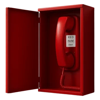 Dispositivo Telefónico de Emergencia / Grado de Seguridad 3 / IP30 / 32 Teléfonos por Línea / Carcasa Metálica Rojo RAL3001