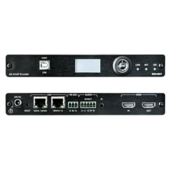 Codificador AVoIP / Entrada HDMI / 4K60 4:2:0 HDR10 / Red 1G / KVM / 999 Canales / Baja Latencia 33ms / PoE / IR RS-232 CEC / Videowall 16x16 / 802.1x TLS