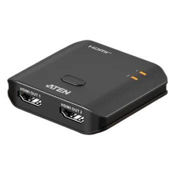 Splitter HDMI 2 Puertos True 4K Essentials | Resolución 3840x2160@60Hz | EDID Sync | HDR10+ | HDCP 2.2 | 18Gbps | LPCM 7.1 | Control por Botón | Plástico | 0.03 kg | 6.10 x 5.65 x 1.52 cm (2.4 x 2.22 x 0.6 in)