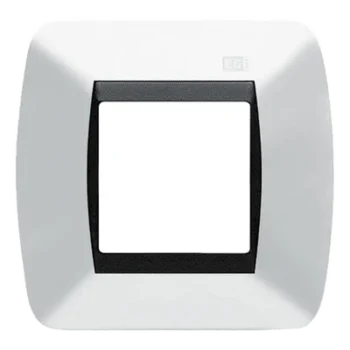 Embellecedor Modular / Caja Universal Ø60 mm / 1 Módulo / 88 x 90 x 13.5 mm / Blanco Nieve / 30 g