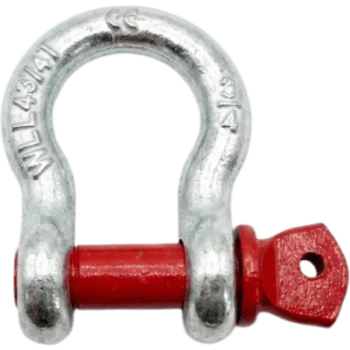 Grillete Lira / 4.75 T WLL / Cuerpo 3/4" Acero Forjado Galvanizado / Perno 7/8" Alta Resistencia / Factor Seguridad 6:1 / Operación 100°C