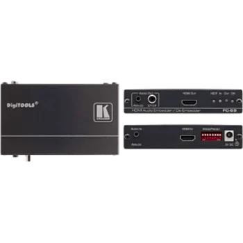 Embebedor | Desembebedor de Audio HDMI 4K@60Hz (4:2:0) | 8.91Gbps | ARC | S/PDIF | Kramer Equalization & re-Klocking | DIP-Switch